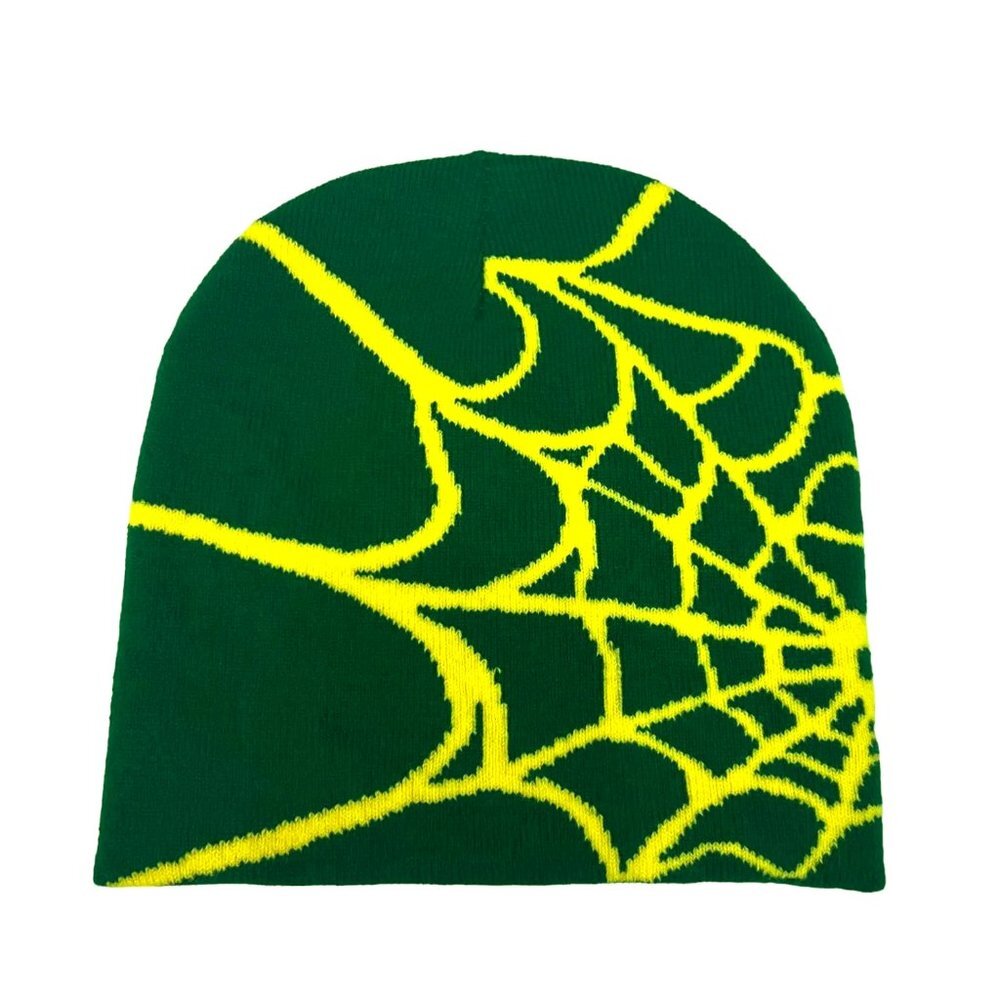 Green Warm Autumn Knitted Hat Women Men's Halloween Jacquard Hip Hop Beanie